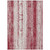 3' X 5' Merlot And Ivory Striped Washable Indoor Outdoor Area Rug