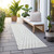 8' Runner Beige and Ivory Geometric Washable Non Skid Indoor Outdoor Runner Rug