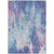 5' X 8' Blue Peach And Sky Blue Abstract Washable Indoor Outdoor Area Rug