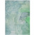 5' X 8' Teal Abstract Washable Non Skid Indoor Outdoor Area Rug Transitional Style - Teal Blue Color