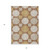 3' X 5' Brown Beige And Ivory Geometric Washable Indoor Outdoor Area Rug - 608219066345