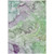 3' X 5' Green Abstract Washable Non Skid Indoor Outdoor Area Rug