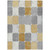 5' X 8' Gold And Gray Geometric Washable Indoor Outdoor Area Rug - Gold, Gray