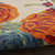 8' X 11' Ivory Blue And Orange Floral Indoor Outdoor Area Rug