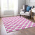 5' X 8' Blush And Ivory Polka Dot Washable Indoor Outdoor Area Rug