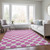 5' X 8' Blush And Ivory Polka Dot Washable Indoor Outdoor Area Rug
