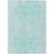 5' X 8' Teal Blue Aqua And Ivory Floral Washable Indoor Outdoor Area Rug