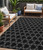 3' X 5' Black And White Geometric Washable Indoor Outdoor Area Rug