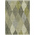 5' X 8' Olive Green Gray And Ivory Argyle Washable Indoor Outdoor Area Rug