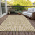 3' X 5' Gold And Beige Geometric Washable Indoor Outdoor Area Rug