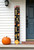 72" Black Gold And Orange Solid Wood Floral Bouquet Happy Fall Porch Sign
