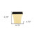 5" Gold Recycled Plastic Indoor Outdoor Square Pot Planter