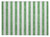 2' X 3' Green and White Striped Washable Indoor Outdoor Area Rug