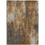 3' X 5' Rust Gray And Ivory Abstract Washable Indoor Outdoor Area Rug