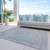 5' X 8' Silver And Beige Abstract Washable Indoor Outdoor Area Rug