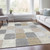 3' X 5' Beige And Gray Geometric Washable Indoor Outdoor Area Rug - Beige, Gray