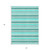 5' X 8' Turquoise Striped Washable Indoor Outdoor Area Rug