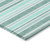 5' X 8' Turquoise Striped Washable Indoor Outdoor Area Rug