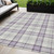 5' X 8' Lavender Purple And Gray Plaid Washable Indoor Outdoor Area Rug