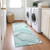 2' X 8' Teal and Gray Abstract Washable Non Skid Indoor Outdoor Runner Rug