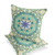 Set of Two 18" Beige Abstract Indoor Outdoor Throw Pillow Cover and Insert - 606114911838
