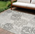6' X 9' Gray Black And Ivory Nautical Indoor Outdoor Area Rug