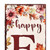 36" Off White And Orange Solid Wood Happy Fall Leaves Porch Sign