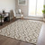 5' X 8' Brown And Ivory Geometric Washable Indoor Outdoor Area Rug - Brown, Ivory