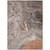 5' X 8' Terra Cotta Copper And Gray Abstract Washable Indoor Outdoor Area Rug