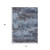 3' X 5' Blue And Charcoal Abstract Washable Indoor Outdoor Area Rug - Blue, Charcoal