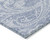 5' X 8' Denim Blue Sky Blue And Ivory Paisley Washable Indoor Outdoor Area Rug