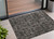 2' X 3' Gray and Black Floral Medallion Washable Non Skid Indoor Outdoor Area Rug