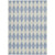 5' X 8' Sky Blue And Ivory Geometric Washable Indoor Outdoor Area Rug