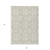 3' X 5' Beige And Ivory Trellis Washable Indoor Outdoor Area Rug