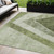 5' X 8' Olive Green And Artichoke Green Geometric Washable Indoor Outdoor Area Rug - Olive Green, Artichoke Green
