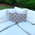 Set of Three 16" X 16" Blue and Gray Peacock Blown Seam Floral Indoor Outdoor Throw Pillow