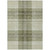 5' X 8' Artichoke Green Brown And Ivory Plaid Washable Indoor Outdoor Area Rug