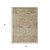 5' X 8' Gold And Beige Abstract Washable Indoor Outdoor Area Rug - Gold, Beige