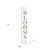 72" White Solid Wood Blooms Welcome Porch Sign