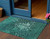 3' X 5' Teal Blue Aqua And Turquoise Abstract Washable Indoor Outdoor Area Rug