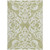 5' X 8' Sage And Ivory Damask Washable Indoor Outdoor Area Rug