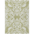 5' X 8' Sage And Ivory Damask Washable Indoor Outdoor Area Rug