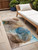 8' Runner Beige Abstract Washable Non Skid Indoor Outdoor Runner Rug Transitional Style - Beige Color