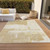 3' X 5' Beige Gold And Tan Abstract Washable Indoor Outdoor Area Rug