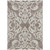 3' X 5' Taupe And Ivory Damask Washable Indoor Outdoor Area Rug