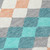 5' X 8' Teal Blue Gray And Copper Geometric Washable Indoor Outdoor Area Rug