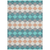 5' X 8' Teal Blue Gray And Copper Geometric Washable Indoor Outdoor Area Rug
