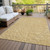 3' X 5' Gold Gray And Ivory Polka Dot Washable Indoor Outdoor Area Rug