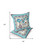 Set of Two 16" X 16" Blue and Purple Peacock Blown Seam Floral Indoor Outdoor Throw Pillow Polyester Home Accent