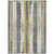 3' X 5' Gold And Gray Striped Washable Indoor Outdoor Area Rug - Gold, Gray